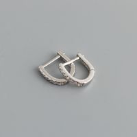 Einfacher Stil Geometrisch Sterling Silber Überzug Ohrringe 1 Paar sku image 1