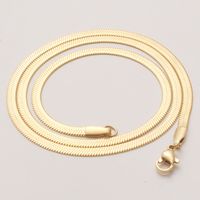 Fashion Solid Color Titanium Steel Plating Necklace 1 Piece sku image 12