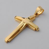 Fashion Cross Titanium Steel Polishing Pendant Necklace 1 Piece main image 4