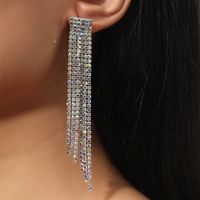 Fashion Flash Tassel Diamond Earrings Wholesale Nihaojewelry main image 5
