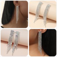 Fashion Flash Tassel Diamond Earrings Wholesale Nihaojewelry main image 3