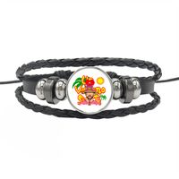 Streetwear Cartoon Pu Leather Drawstring Braid Unisex Bracelets sku image 2