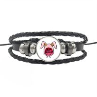 Streetwear Cartoon Pu Leather Drawstring Braid Unisex Bracelets sku image 3