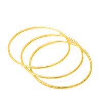 Simple Style Geometric Copper Gold Plated Bangle 1 Piece main image 5