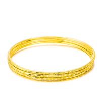 Simple Style Geometric Copper Gold Plated Bangle 1 Piece main image 3
