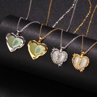 Fashion Heart Shape Copper Plating Zircon Pendant Necklace main image 5