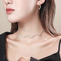 Wholesale Korean Copper Crystal Necklace Earring Two-piece Set Nihaojewelry sku image 36