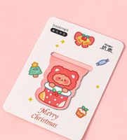 Cute Cartoon Christmas Pattern Magnetic Bookmark Double-sided Paper Book Clip sku image 5