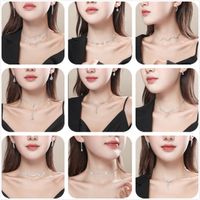 Wholesale Korean Copper Crystal Necklace Earring Two-piece Set Nihaojewelry main image 3