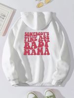 Women's Hoodie Long Sleeve Hoodies & Sweatshirts Printing Pocket Casual Letter main image 5