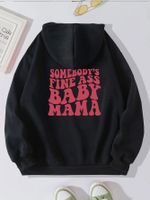 Women's Hoodie Long Sleeve Hoodies & Sweatshirts Printing Pocket Casual Letter main image 3