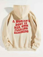 Mujeres Sudadera Manga Larga Sudaderas Con Capucha Y Sudaderas Impresión Bolsillo Casual Letra main image 4