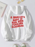 Women's Hoodie Long Sleeve Hoodies & Sweatshirts Printing Pocket Casual Letter main image 3