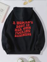 Women's Hoodie Long Sleeve Hoodies & Sweatshirts Printing Pocket Casual Letter main image 1