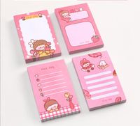 Cartoon Bulei Rabbit Sticky Notes Good-looking Ins Girl Heart Notepad Student Memo Note N Times Sticker Note Paper sku image 2