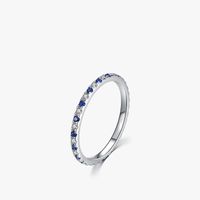 Fashion Round Silver Plating Inlay Zircon Rings 1 Piece main image 5