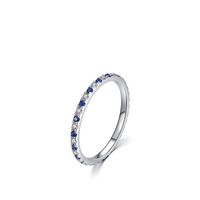 Mode Rond Argent Placage Incruster Zircon Anneaux 1 Pièce sku image 14