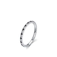 Mode Rond Argent Placage Incruster Zircon Anneaux 1 Pièce sku image 17