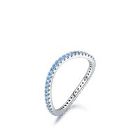 Einfacher Stil Wellen Silber Überzug Inlay Zirkon Ringe sku image 20