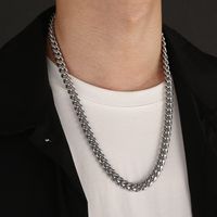 Hip Hop Geometrisch Rostfreier Stahl Überzug Halskette 1 Stück main image 6