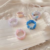 Fashion Marble Resin Women's Rings 1 Set main image 7