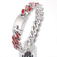 Fashion Geometric Stainless Steel Enamel Bracelets 1 Piece sku image 1