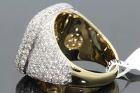 Punk Square Alloy Gold Plated Artificial Diamond Men's Rings 1 Piece main image 3