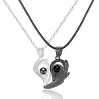 Elegant Streetwear Heart Shape Alloy Plating Valentine's Day Couple Pendant Necklace sku image 1