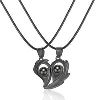 Elegant Streetwear Heart Shape Alloy Plating Valentine's Day Couple Pendant Necklace sku image 3