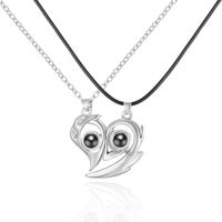 Elegant Streetwear Heart Shape Alloy Plating Valentine's Day Couple Pendant Necklace sku image 4