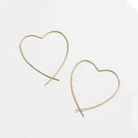 1 Pair Fashion Heart Shape Plating Alloy Earrings main image 5