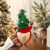 Nordic Style Cute Christmas Christmas Tree Santa Claus Antlers Flannel Hair Band sku image 35