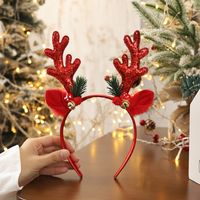 Nordic Style Cute Christmas Christmas Tree Santa Claus Antlers Flannel Hair Band sku image 38