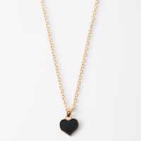 1 Piece Simple Style Heart Shape Alloy Enamel Plating Gold Plated Women's Pendant Necklace main image 2