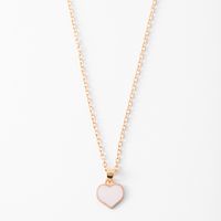 1 Piece Simple Style Heart Shape Alloy Enamel Plating Gold Plated Women's Pendant Necklace main image 4