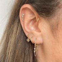 Wholesale Jewelry Romantic Star And Moon Butterfly Earrings Set Nihaojewelry sku image 3