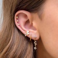 Wholesale Jewelry Romantic Star And Moon Butterfly Earrings Set Nihaojewelry sku image 2