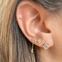 Wholesale Jewelry Romantic Star And Moon Butterfly Earrings Set Nihaojewelry sku image 6