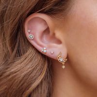 Wholesale Jewelry Romantic Star And Moon Butterfly Earrings Set Nihaojewelry sku image 5