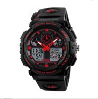 Sports Color Block Single Folding Buckle Electronic Men's Watches main image 3
