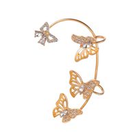 Fairy Style Butterfly Alloy Rhinestone Hollow Out Women's Ear Clips 1 Piece main image 2