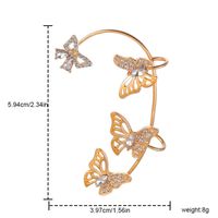 Fairy Style Butterfly Alloy Rhinestone Hollow Out Women's Ear Clips 1 Piece main image 5