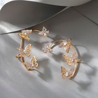 Fairy Style Butterfly Alloy Rhinestone Hollow Out Women's Ear Clips 1 Piece main image 3