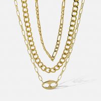 Fashion Heart Shape Lock Alloy Plating Birthday Women's Layered Necklaces 1 Set main image 4
