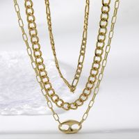 Fashion Heart Shape Lock Alloy Plating Birthday Women's Layered Necklaces 1 Set sku image 1