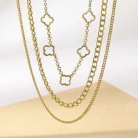 Fashion Heart Shape Lock Alloy Plating Birthday Women's Layered Necklaces 1 Set sku image 6