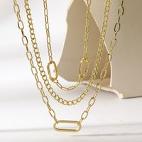 Fashion Heart Shape Lock Alloy Plating Birthday Women's Layered Necklaces 1 Set sku image 7