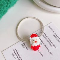 Fashion Santa Claus Gingerbread Snowman Elastic String Handmade Hair Tie 1 Piece sku image 14