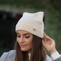 Women's Basic Letter Solid Color Wool Cap sku image 11