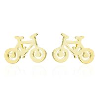 1 Pair Fashion Bicycle Plating Stainless Steel Ear Studs main image 1